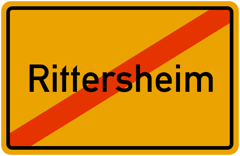 Ortsschild Rittersheim