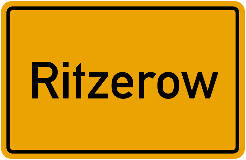 Ortsschild Ritzerow