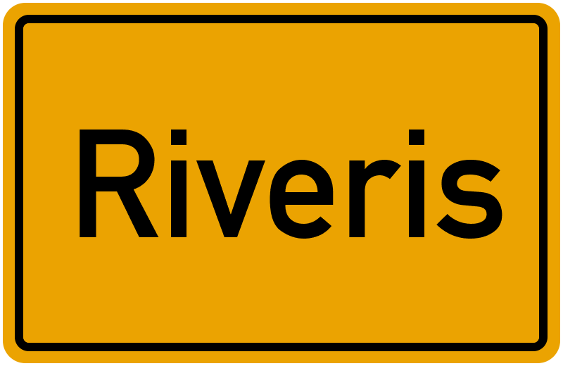 Ortsschild Riveris