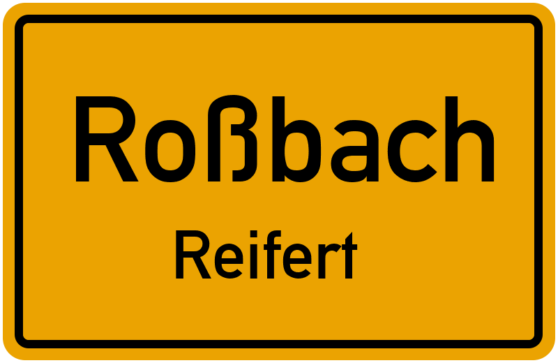 Ortsschild Roßbach