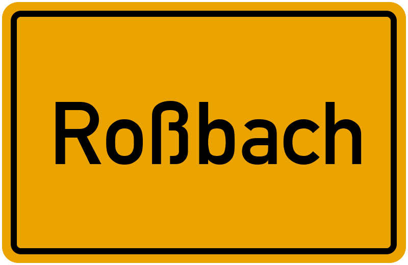 Ortsschild Roßbach