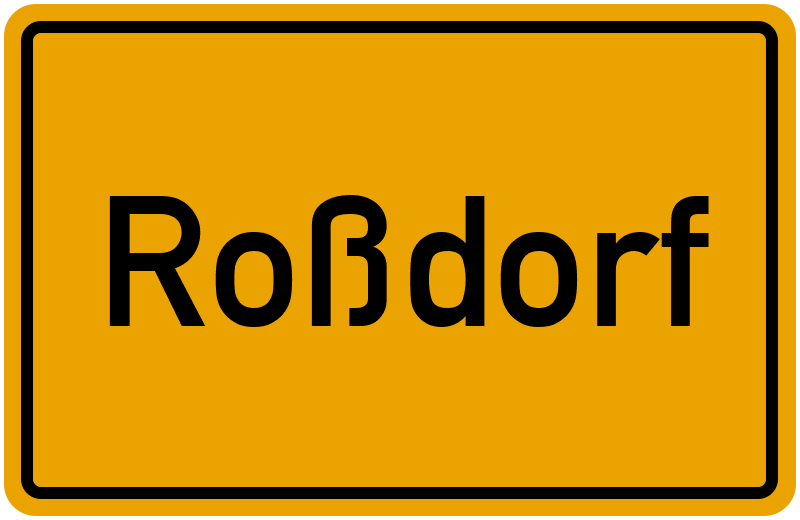 Ortsschild Roßdorf