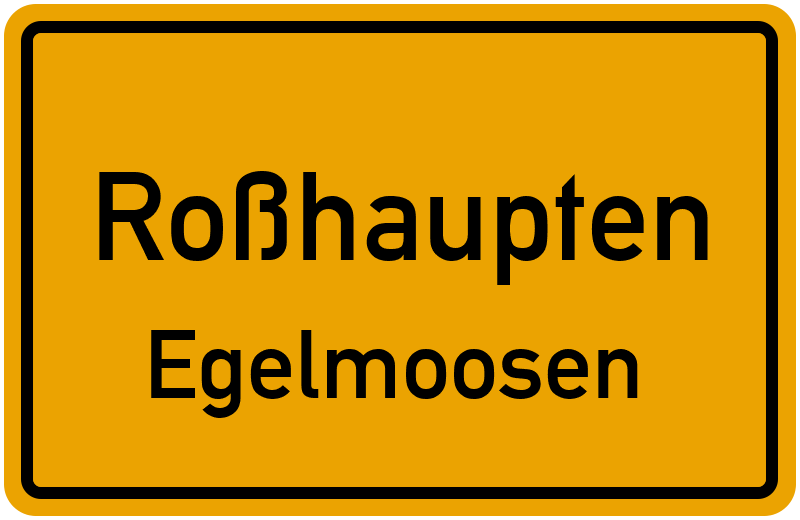 Ortsschild Roßhaupten