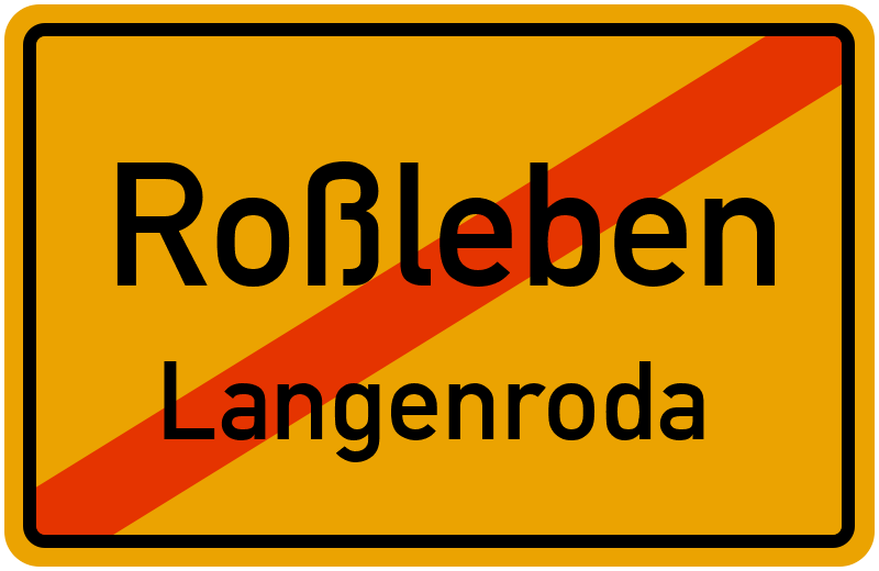 Ortsschild Roßleben