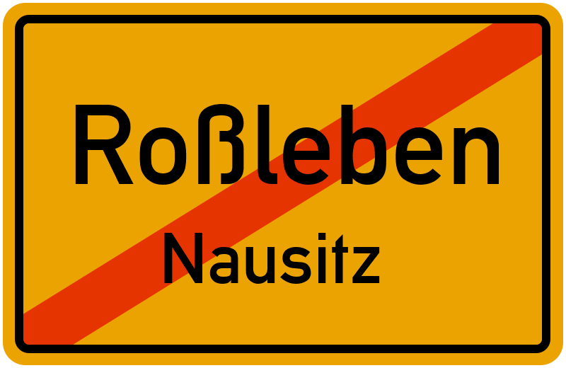 Ortsschild Roßleben