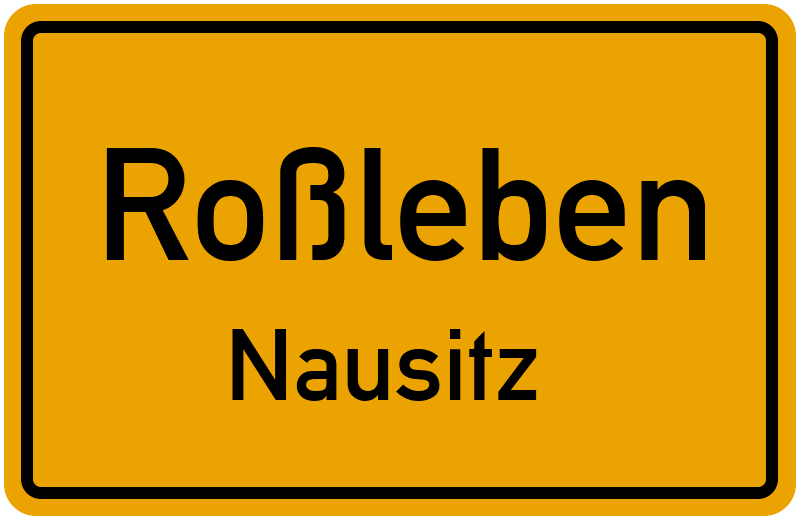 Ortsschild Roßleben
