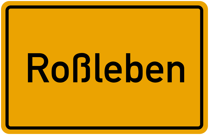 Ortsschild Roßleben