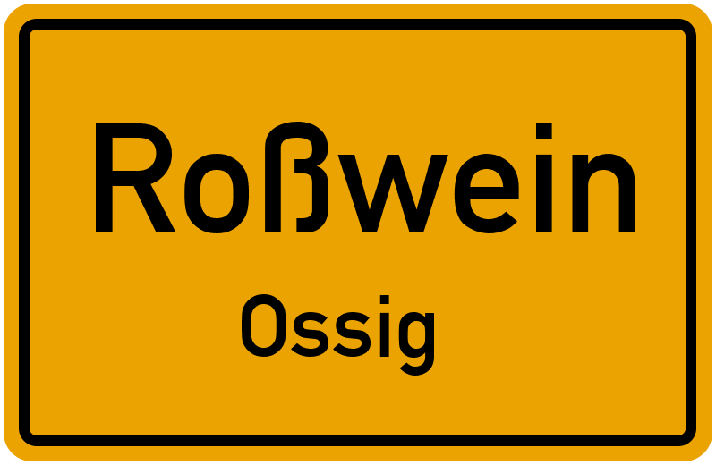 Ortsschild Roßwein