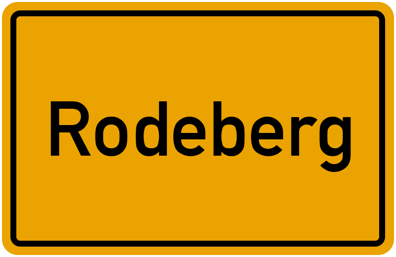 Ortsschild Rodeberg