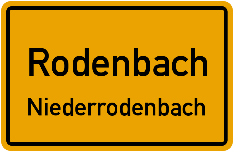 Ortsschild Rodenbach