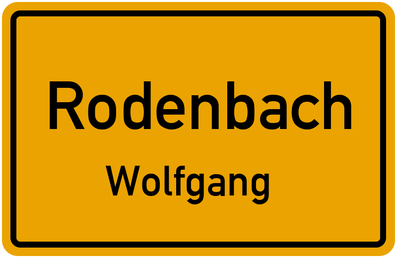 Ortsschild Rodenbach
