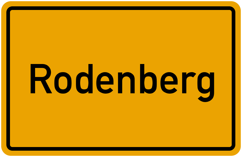 Ortsschild Rodenberg