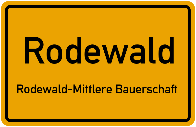 Ortsschild Rodewald
