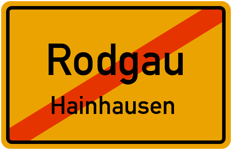 Ortsschild Rodgau