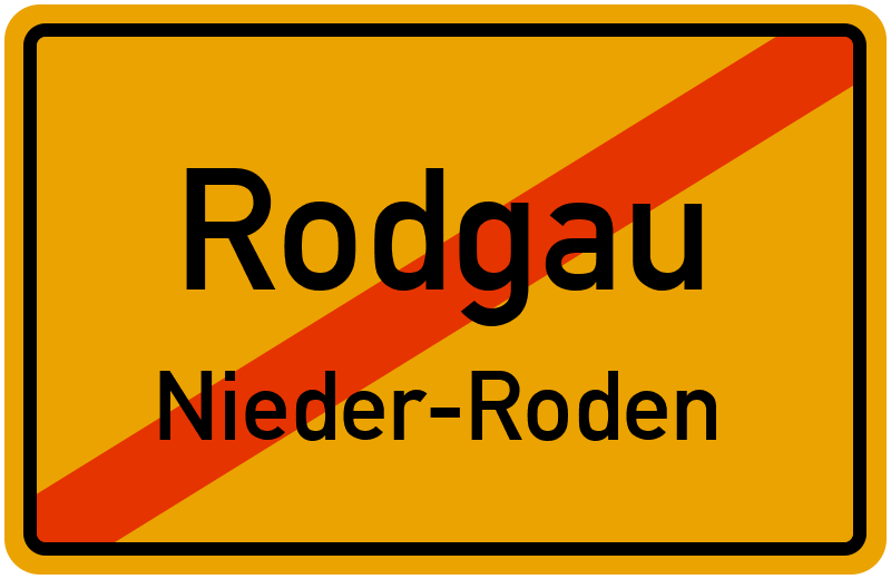 Ortsschild Rodgau