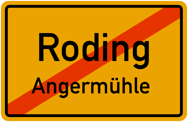 Ortsschild Roding
