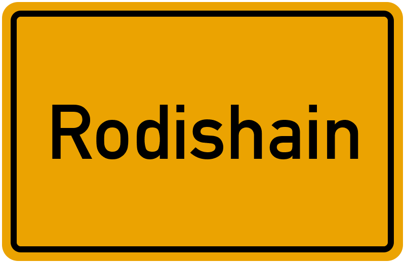 Ortsschild Rodishain