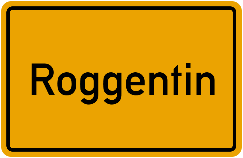 Ortsschild Roggentin