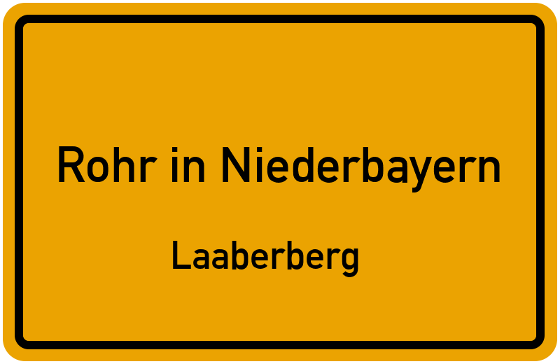 Ortsschild Rohr in Niederbayern