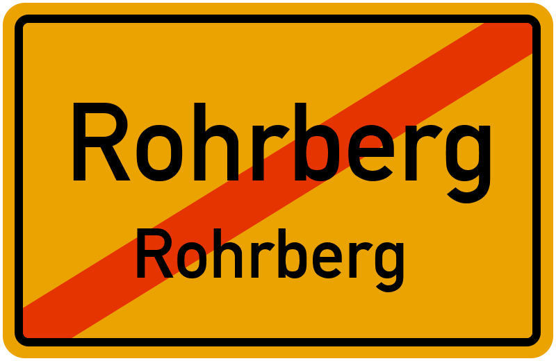 Ortsschild Rohrberg