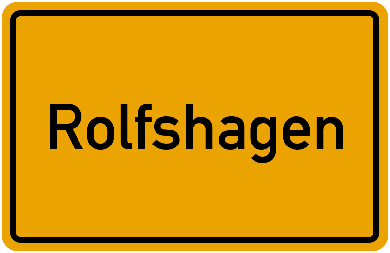 Ortsschild Rolfshagen