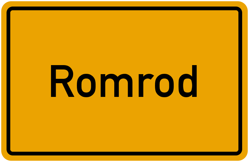 Ortsschild Romrod