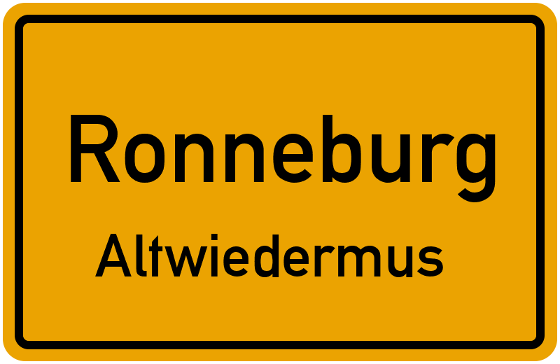 Ortsschild Ronneburg