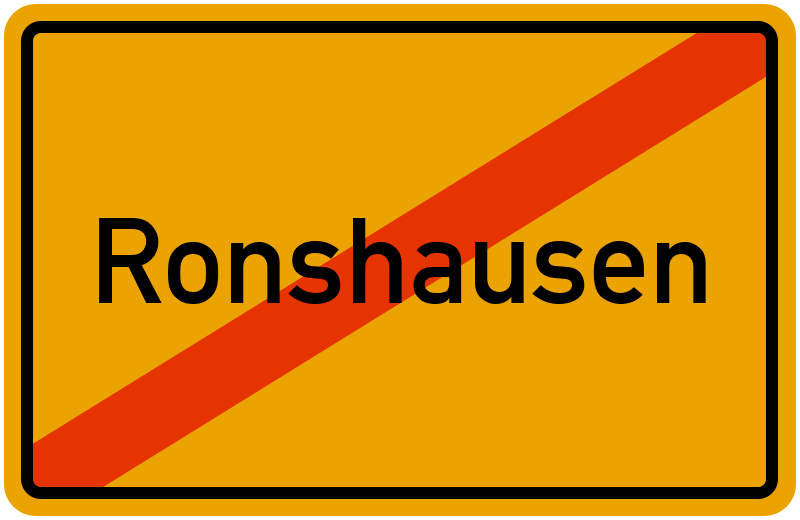 Ortsschild Ronshausen