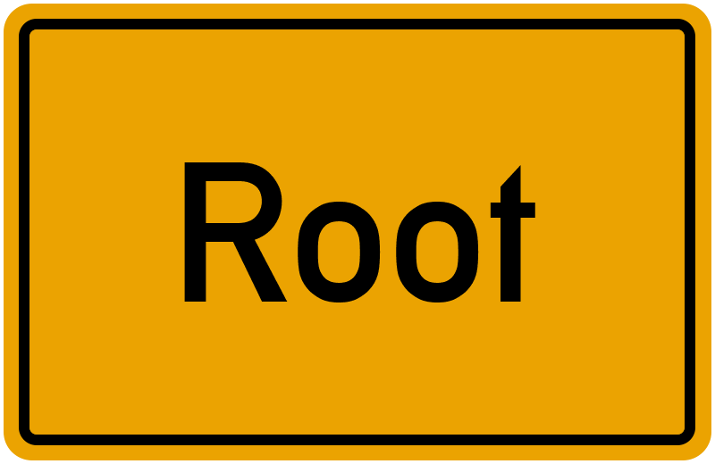 Ortsschild Root