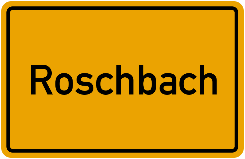 Ortsschild Roschbach