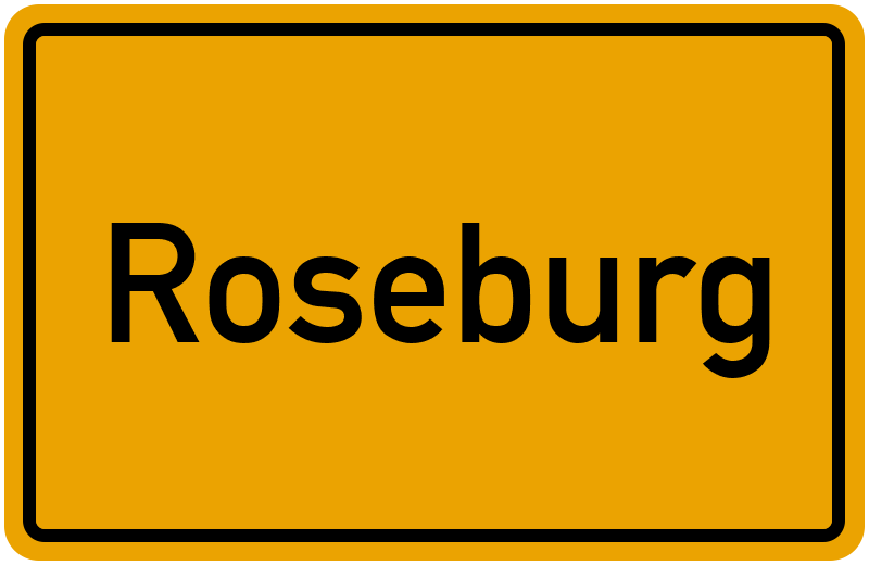 Ortsschild Roseburg