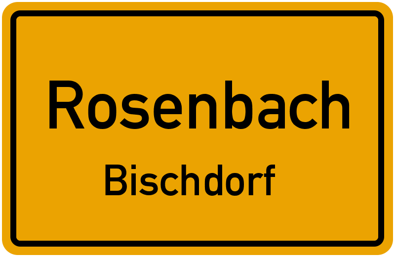 Ortsschild Rosenbach