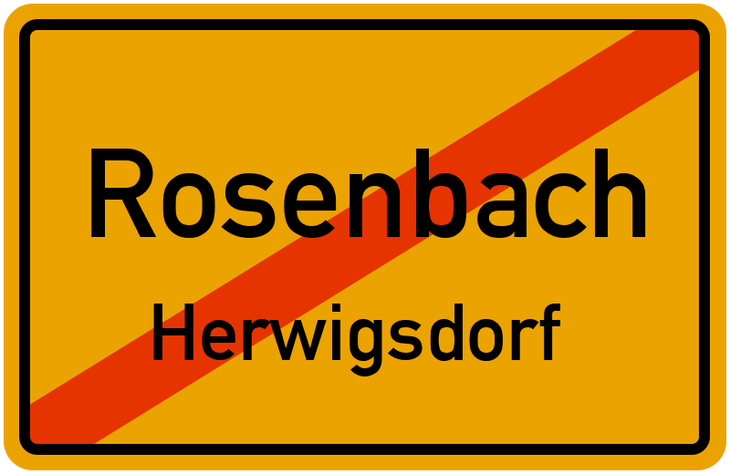 Ortsschild Rosenbach