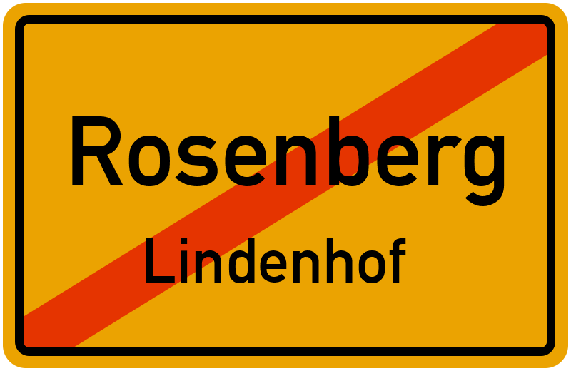 Ortsschild Rosenberg