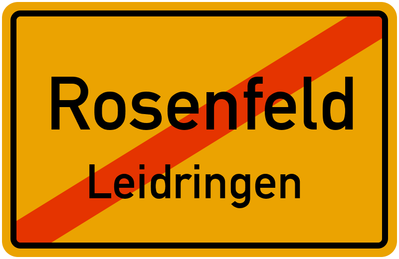 Ortsschild Rosenfeld