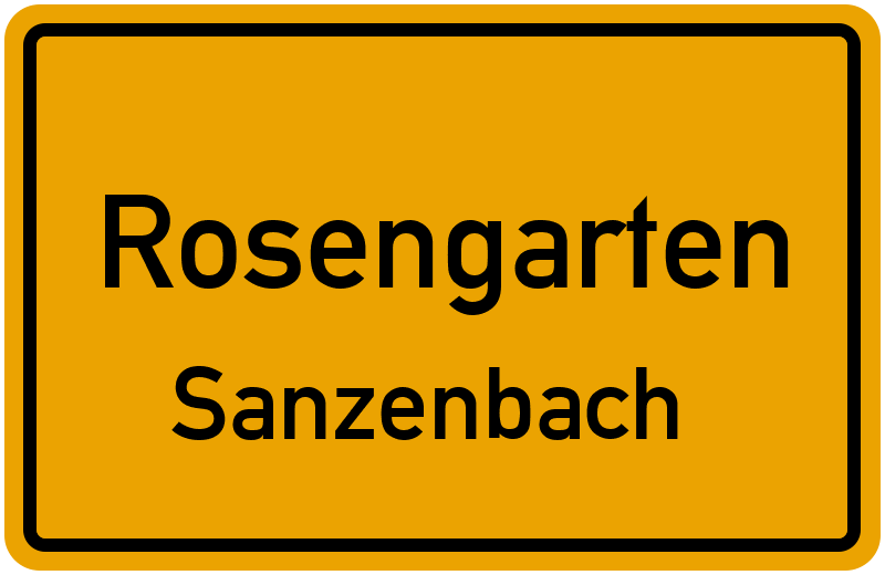 Ortsschild Rosengarten