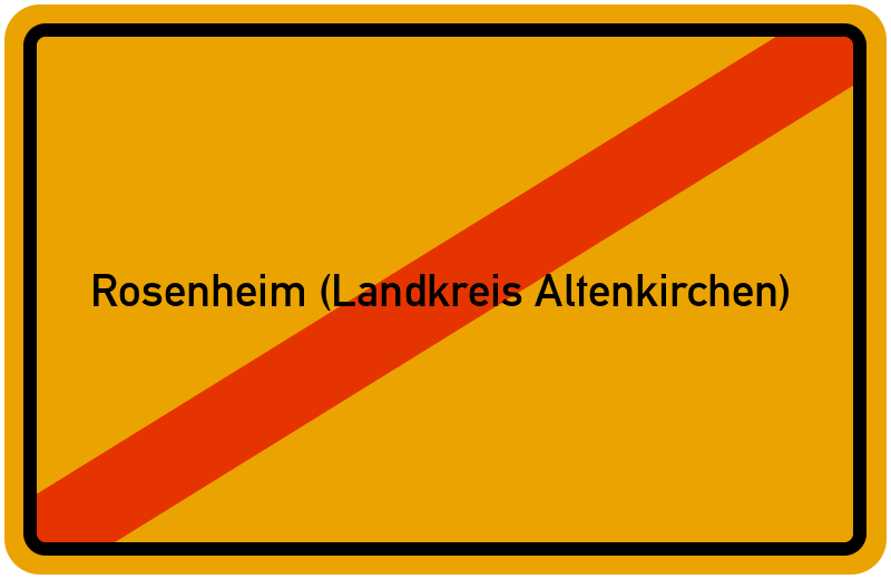Ortsschild Rosenheim (Landkreis Altenkirchen)