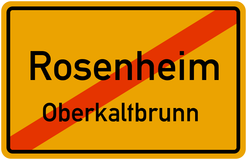 Ortsschild Rosenheim