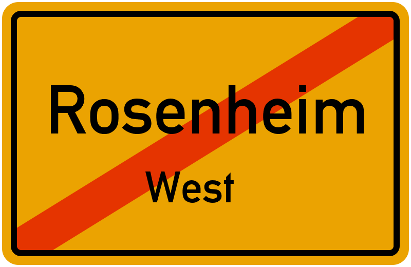 Ortsschild Rosenheim