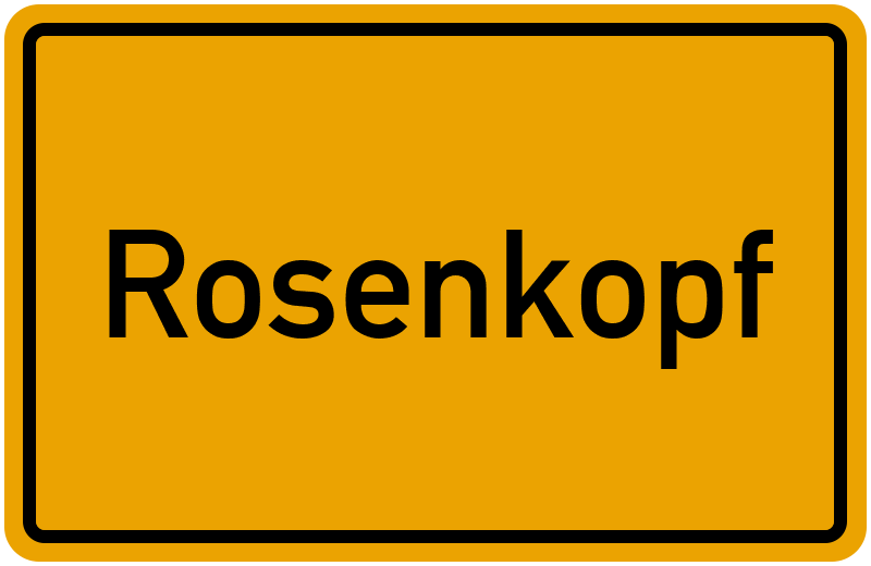 Ortsschild Rosenkopf