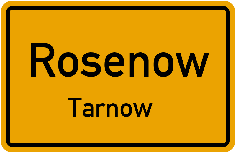 Ortsschild Rosenow