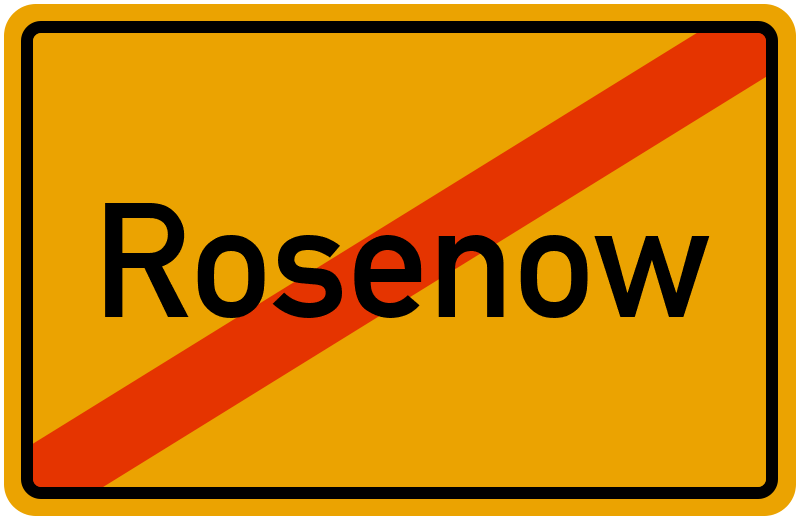 Ortsschild Rosenow