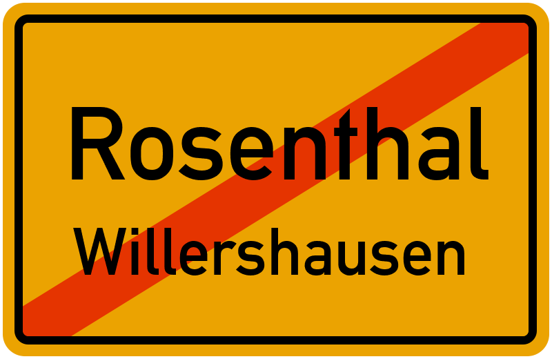 Ortsschild Rosenthal