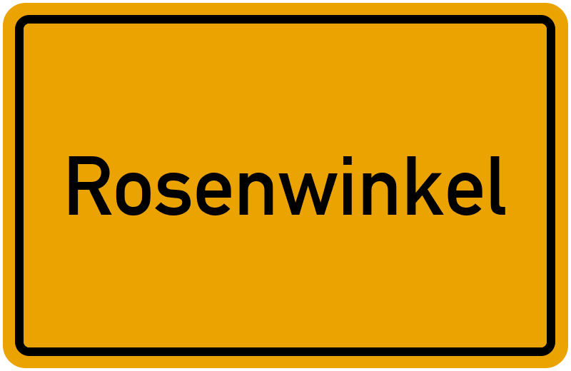 Ortsschild Rosenwinkel