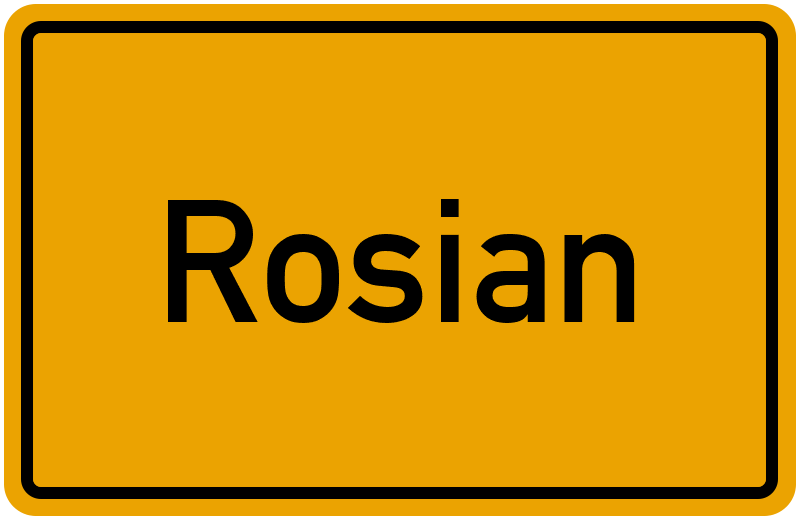 Ortsschild Rosian