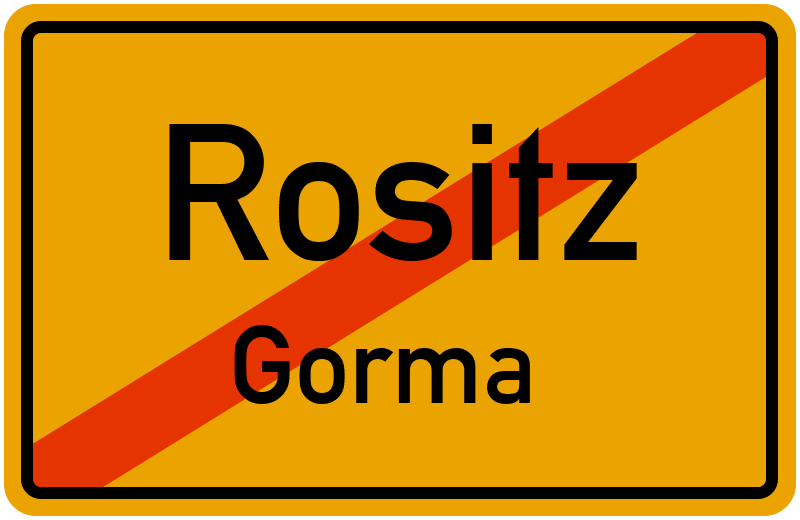 Ortsschild Rositz