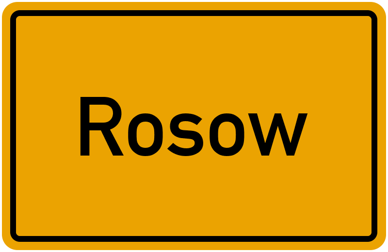 Ortsschild Rosow