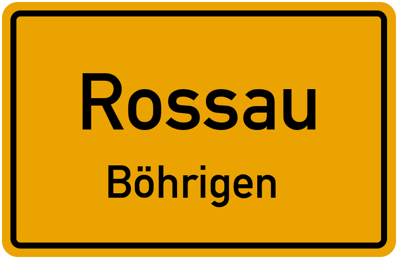 Ortsschild Rossau