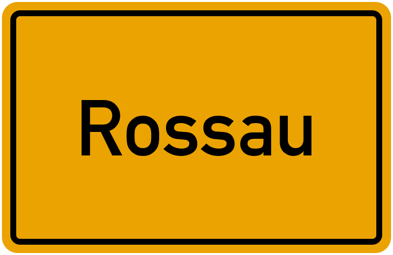 Ortsschild Rossau