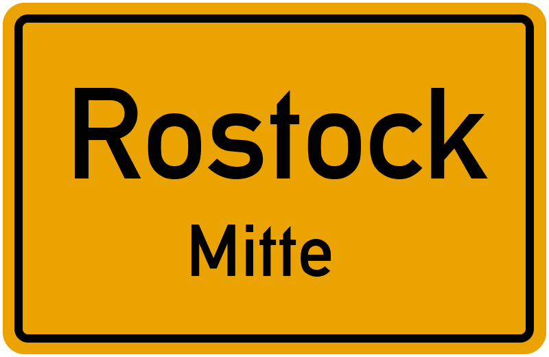 Ortsschild Rostock